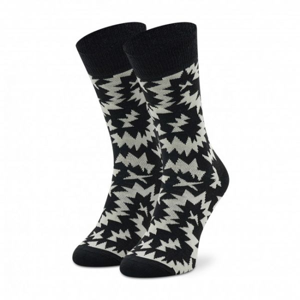 Calzini lunghi unisex HAPPY SOCKS - ZIG01-9100 Multicolore Nero