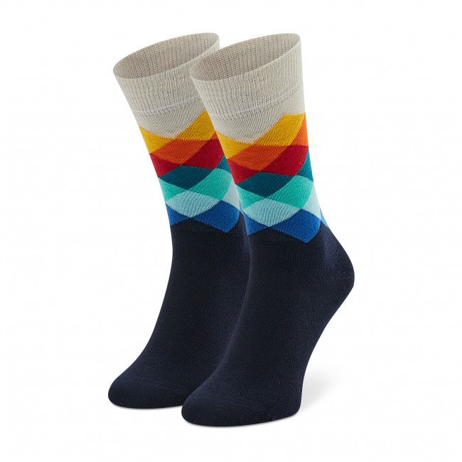 Calzini lunghi unisex HAPPY SOCKS - FAD01-6450 Blu scuro Multicolore