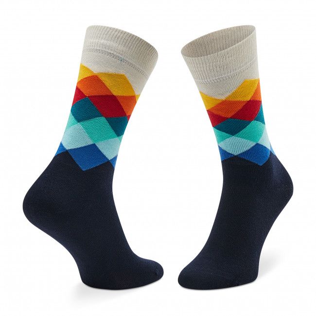 Calzini lunghi unisex HAPPY SOCKS - FAD01-6450 Blu scuro Multicolore