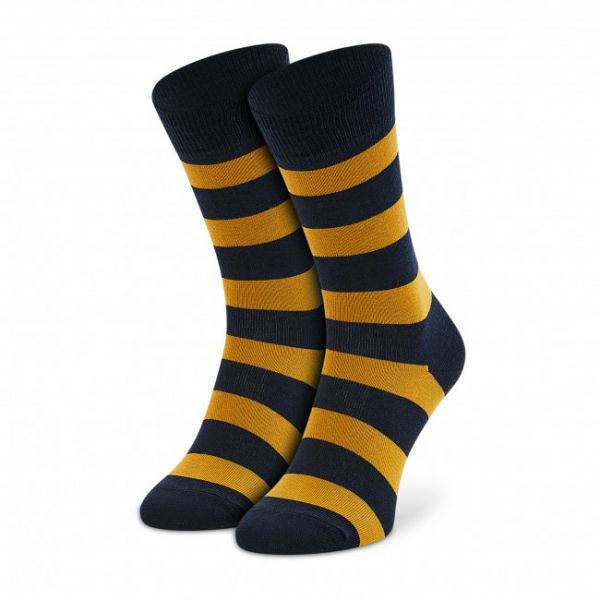 Calzini lunghi da uomo HAPPY SOCKS - STR01-6550 Giallo Nero