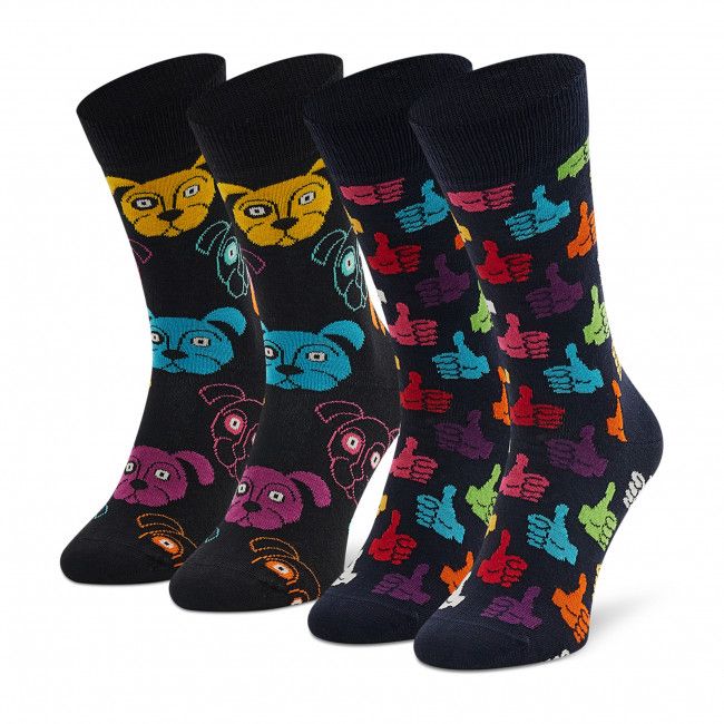 Calzini lunghi unisex Happy Socks - DOG02-9050 Multicolore