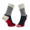 Calzini lunghi unisex HAPPY SOCKS - SH01-068 Bianco Blu scuro