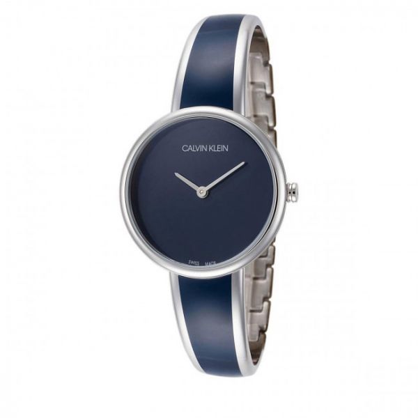 Orologio Calvin Klein - Bangle Adjustable K4E2N11N Silver/Blue Orologio Calvin Klein - Bangle Adjustable K4E2N11N Silver/Blue