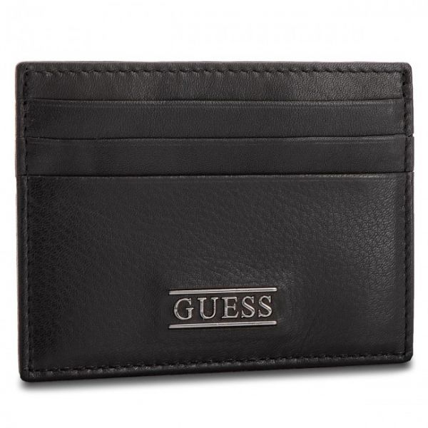 Custodia per carte di credito GUESS - New Boston Card Case SM2420 LEA25 BLA