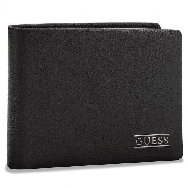 Portafoglio grande da uomo Guess - New Boston Flat Billfold SM2511 LEA27 BLA