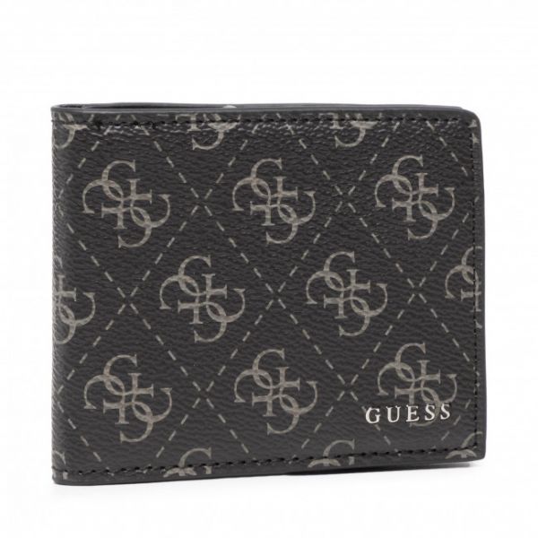 Portafoglio grande da uomo GUESS - Vezzola Bfld Half Zp Arnd SMMONO LEA67 BLA