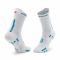 Calzini lunghi unisex COMPRESSPORT - Pro Racing V4.0 Run High XU00046B White/Fjord Blue 011