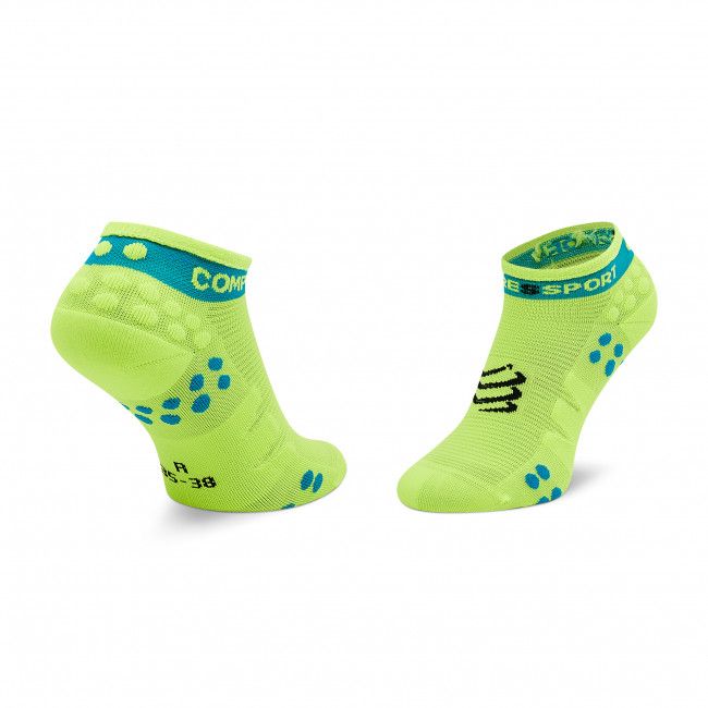 Calzini corti unisex Compressport - Pro Racing Socks V3.0 Run Low RSLV3-FL1100 Fluo Yellow