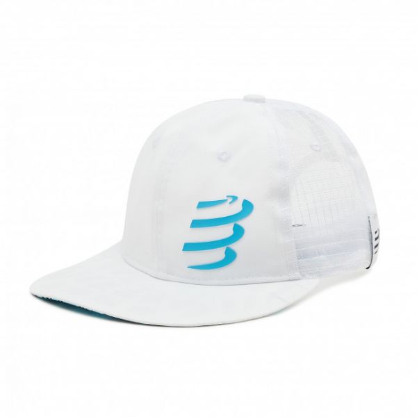 Cappello con visiera COMPRESSPORT - Racing Trucker CU00004B-001 White Cappello con visiera COMPRESSPORT - Racing Trucker CU00004B-001 White
