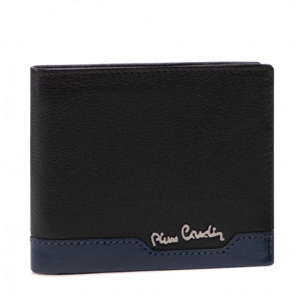 Portafoglio grande da uomo PIERRE CARDIN - Tilak 37 8824 Nero/Blu