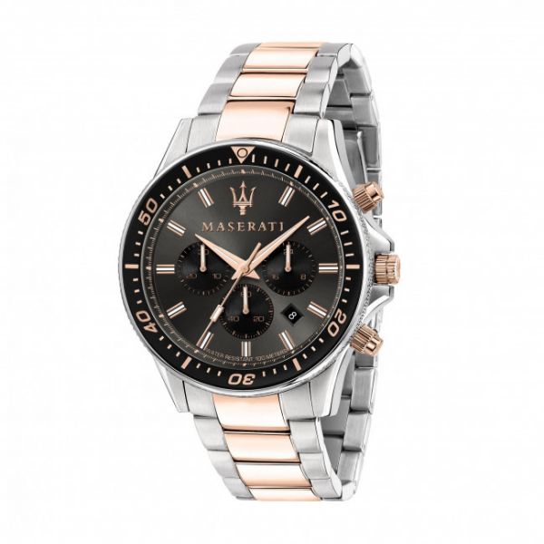 Orologio MASERATI - Sfida R8873640002 Silver/Black/Pink