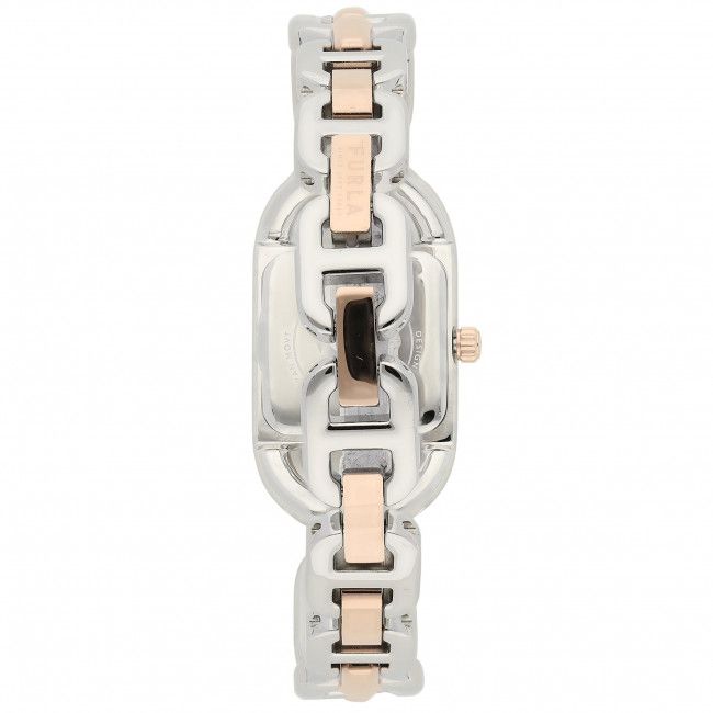 Orologio FURLA - Chain Square WW00016-R46000-0391S-1-003-20-CN-W Argento/Oro Rosa