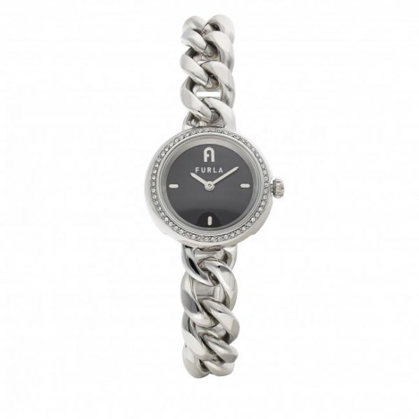 Orologio FURLA - Chain Round WW00019-K21000-GQ000-1-003-20-CN-W Nero/Color Orologio FURLA - Chain Round WW00019-K21000-GQ000-1-003-20-CN-W Nero/Color