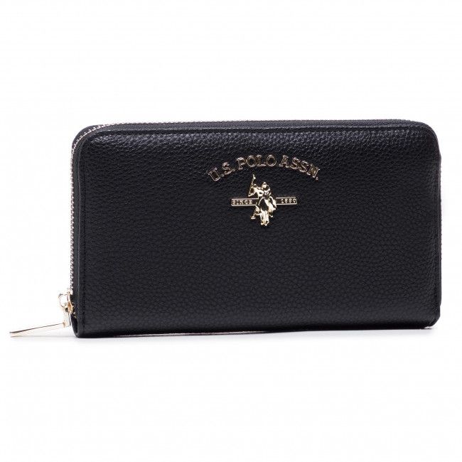 Portafoglio grande da donna U.S. Polo Assn. - Stanford L Zip Wallet BEUSS5184WVP000 Black