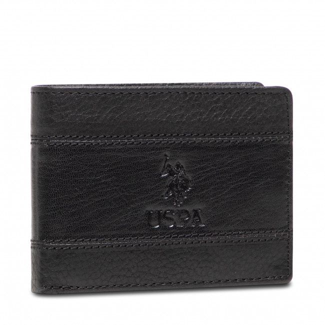 Portafoglio grande da uomo U.S. Polo Assn. - Horiz. Wallet WIUUO2252MHA000 Black