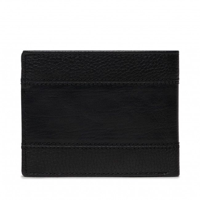 Portafoglio grande da uomo U.S. POLO ASSN. - Horiz Wallet w/Coin Hold WIUUO2254MHA000 Leather Black