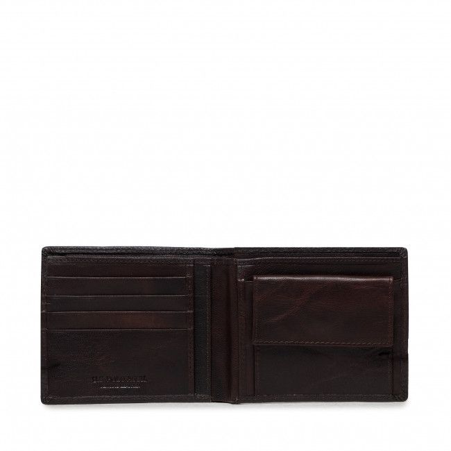 Portafoglio grande da uomo U.S. POLO ASSN. - Horiz. Wallet WIUUO2254MHA500 Brown