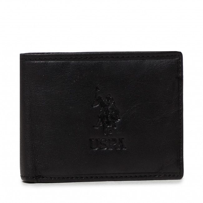 Portafoglio grande da uomo U.S. Polo Assn. - Horiz. Wallet WIUUY2259MHA000 Black