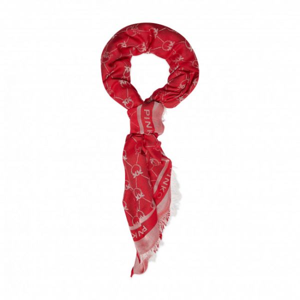 Foulard Pinko - Pordenone 20221 BLK01 1G205V Y7KF Rosso/Beige RC0