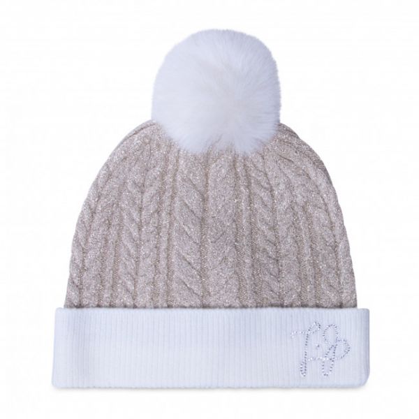 Berretto LIU JO - Cappello Maglia TF2221 MA78M Lt.Ivory/Lt.Gold A7280