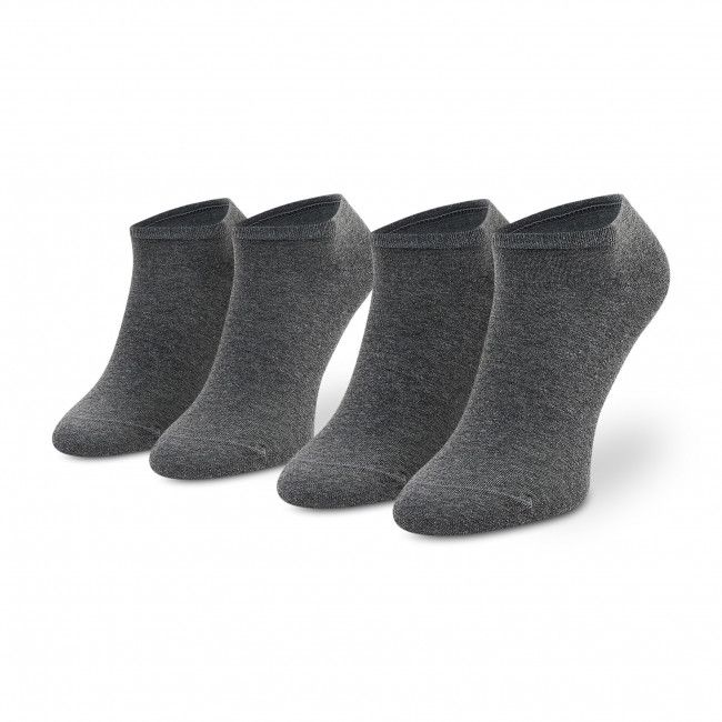 Set di 2 paia di calzini corti da donna TOMMY HILFIGER - 343024001 Middle Grey 758