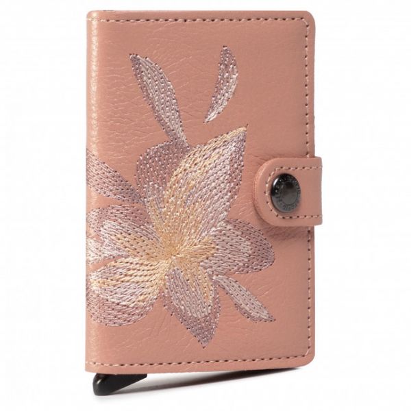Portafoglio piccolo da donna Secrid - Miniwallet MSt Stitch Magnolia Rose