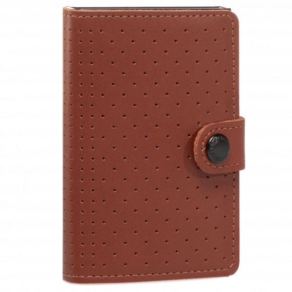 Portafoglio piccolo da uomo SECRID - Miniwallet Perforated MPF Cognac