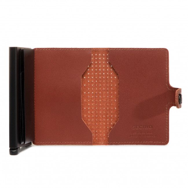 Portafoglio piccolo da uomo SECRID - Miniwallet Perforated MPF Cognac