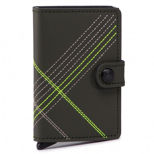 Portafoglio piccolo da uomo Secrid - Miniwallet MSt Stitch Linea Lime