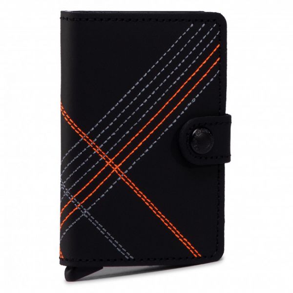 Portafoglio piccolo da uomo SECRID - Miniwallet MSt Stitch Linea Orange
