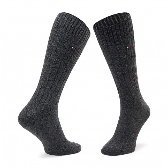Set di 2 paia di calzini lunghi da uomo Tommy Hilfiger - 352002001 Anthracite Melange 030