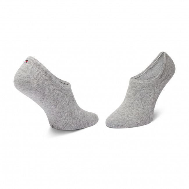 Set di 2 paia di calzini corti da donna TOMMY HILFIGER - 383024001 Middle Grey Melange 758
