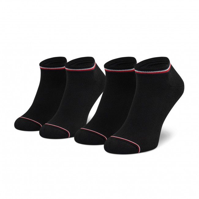 Set di 2 paia di calzini corti da uomo Tommy Hilfiger - 100001093 Black 200