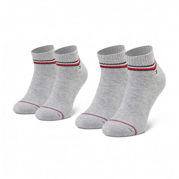 Set di 2 paia di calzini corti da uomo Tommy Hilfiger - 100001094 085