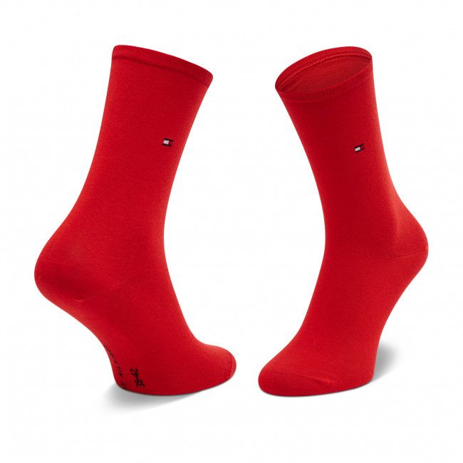 Set di 2 paia di calzini lunghi da donna Tommy Hilfiger - 100001494 Red/Navy 007