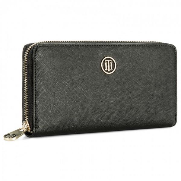 Portafoglio grande da donna TOMMY HILFIGER - Honey Large Za Wallet AW0AW04281 002