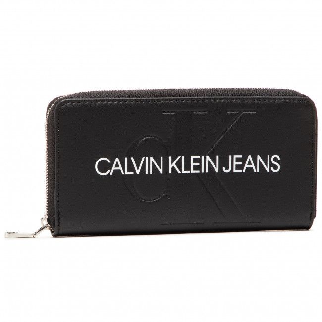 Portafoglio grande da donna Calvin Klein Jeans - Zip Around K60K607634 BDS