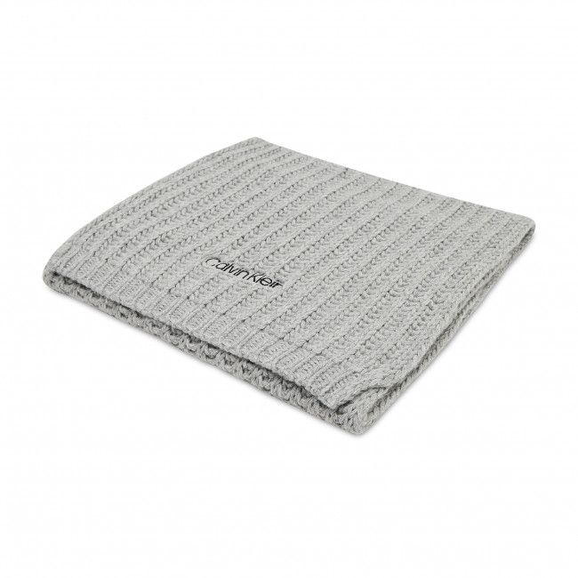 Scialle Calvin Klein - Oversized Knit Scarf 30X180 K60K608496 Light Grey 0IN