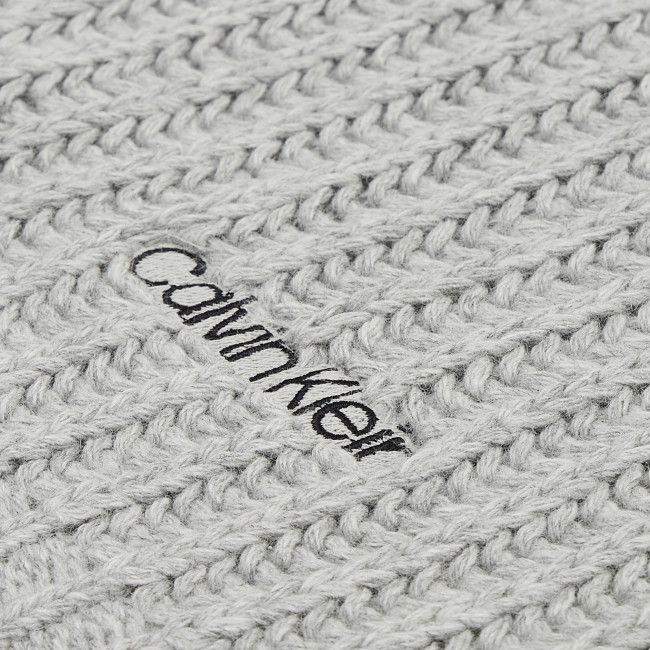 Scialle Calvin Klein - Oversized Knit Scarf 30X180 K60K608496 Light Grey 0IN