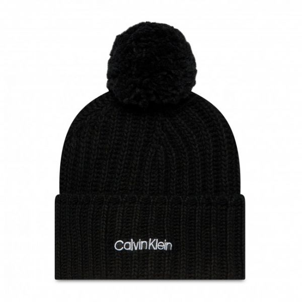 Berretto Calvin Klein - Oversized Knit Beanie W/Pompom K60K608535 Ck Black BAX