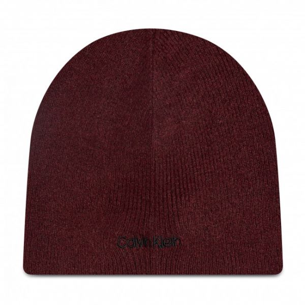 Berretto Calvin Klein - Basic Wool No Fold Beanie K50K507444 Tawny Port XUU