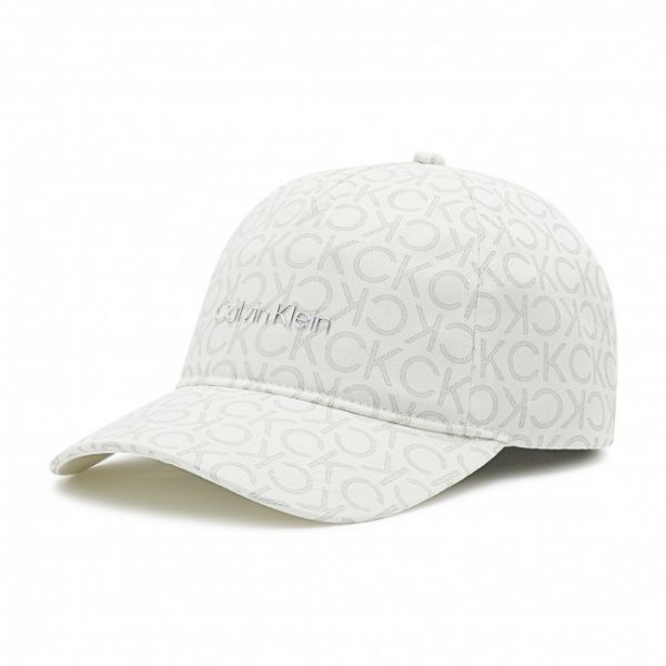 Cappellino Calvin Klein - Must Metal Letter K60K609987 White Mono 0K8