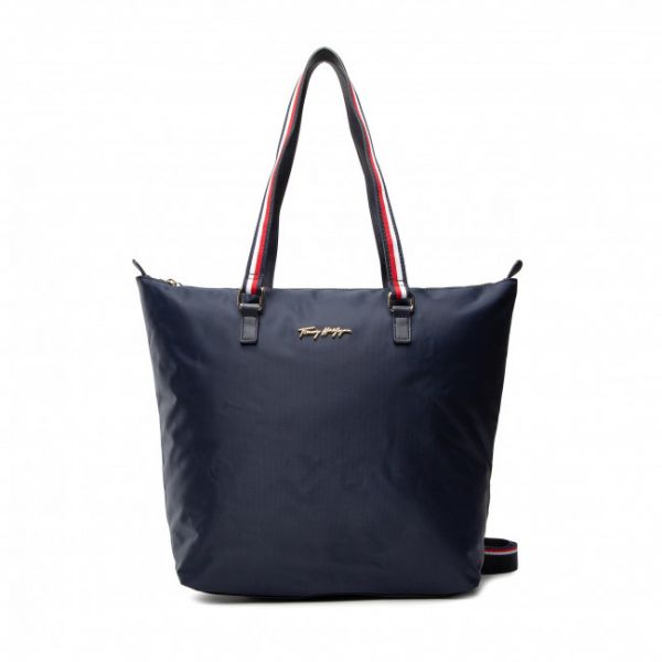 Borsetta Tommy Hilfiger - Im New Nylon Medium Tote AW0AW11165 BLU Borsetta Tommy Hilfiger - Im New Nylon Medium Tote AW0AW11165 BLU