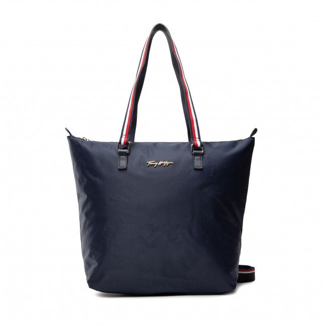 Borsetta Tommy Hilfiger - Im New Nylon Medium Tote AW0AW11165 BLU