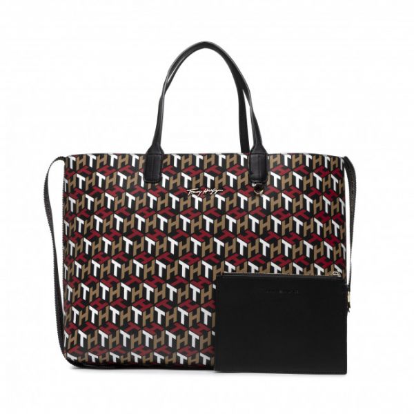 Borsetta Tommy Hilfiger - Iconic Tommy Tote Corp Mono AW0AW11155 0GZ Borsetta Tommy Hilfiger - Iconic Tommy Tote Corp Mono AW0AW11155 0GZ
