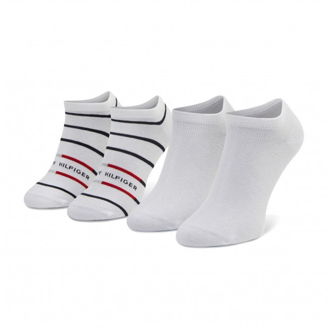 Set di 2 paia di calzini corti da uomo Tommy Hilfiger - 100002211 White 100