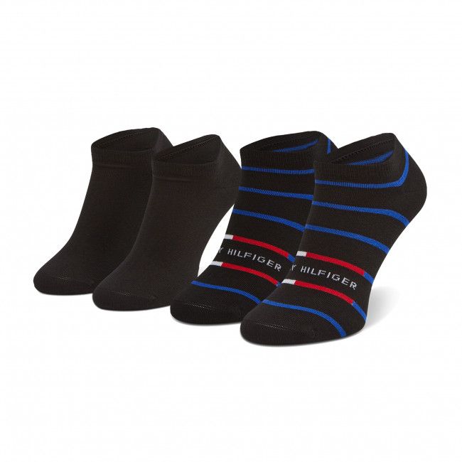 Set di 2 paia di calzini corti da uomo Tommy Hilfiger - 100002211 Black 002
