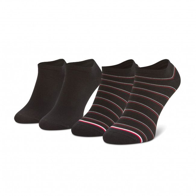 Set di 2 paia di calzini corti da donna Tommy Hilfiger - 100002818 Black 004
