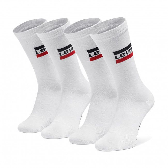 Set di 2 paia di calzini lunghi unisex LEVI'S® - 37157-0538 White