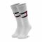 Set di 3 paia di calzini lunghi unisex Tommy Hilfiger - 100002978 White/Navy/Grey